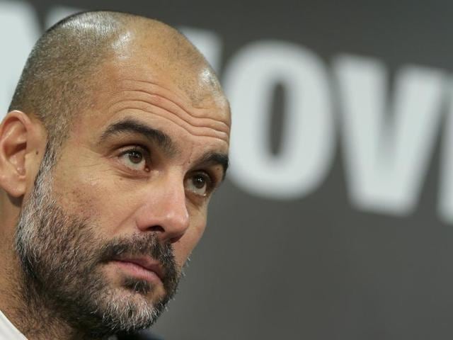 Bayern Munich's coach Pep Guardiola during the match against Hannover 96.(Reuters Photo)