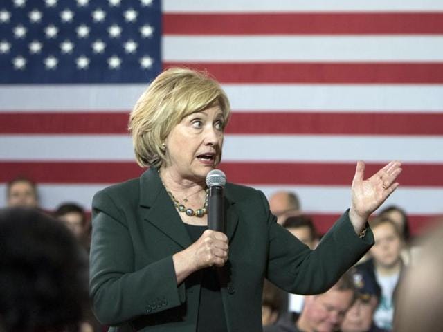 Democratic presidential candidate Hillary Clinton speaks at a campaign event at the Old Brick Church in Iowa City, Iowa.(AP Photo) Democratic presidential candidate Hillary Clinton speaks at a campaign event at the Old Brick Church in Iowa City, Iowa.(AP Photo)