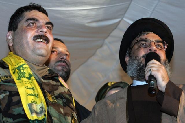 A file picture shows Lebanese Hezbollah chief Hassan Nasrallah (R) speaking next to freed Lebanese prisoner Samir Kantar (L) at a stadium in Beirut's southern suburbs. (AFP) A file picture shows Lebanese Hezbollah chief Hassan Nasrallah (R) speaking next to freed Lebanese prisoner Samir Kantar (L) at a stadium in Beirut's southern suburbs. (AFP)
