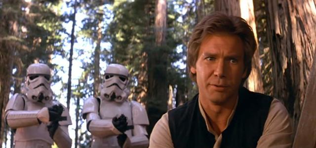 Stop flirting Han and look behind you! (Lucasfilm) Stop flirting Han and look behind you! (Lucasfilm)