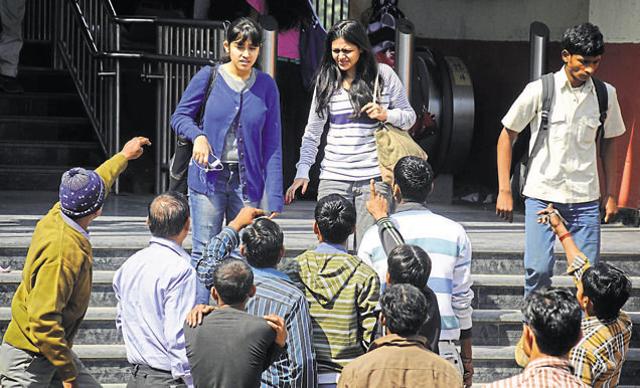 Auto drivers are often seen harassing women outside metro stations. (HT File Photo)