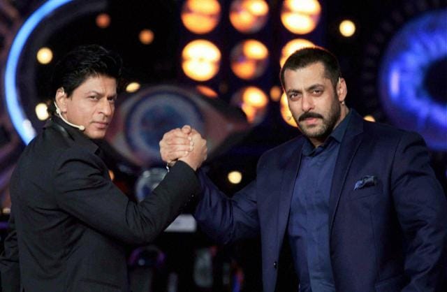 Actor Salman Khan host with Shah Rukh Khan in Bigg Boss 9. (PTI) Actor Salman Khan host with Shah Rukh Khan in Bigg Boss 9. (PTI)