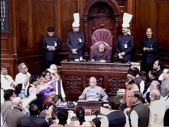 File photo of the well of Rajya Sabha, in New Delhi. (PTI Photo) File photo of the well of Rajya Sabha, in New Delhi. (PTI Photo)