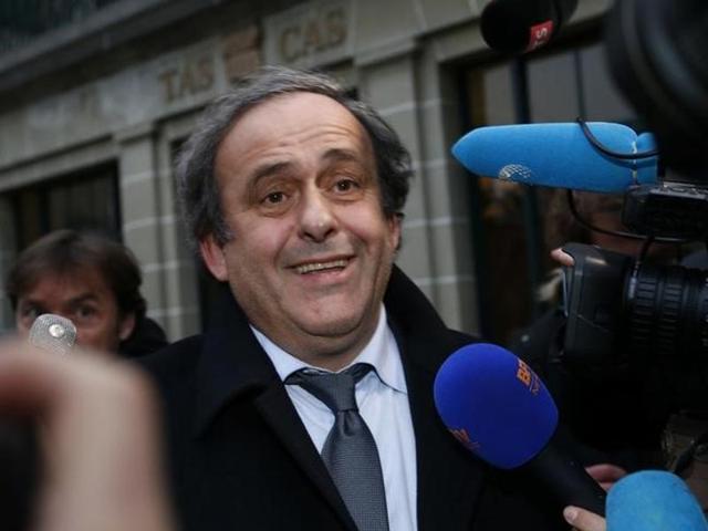UEFA President Michel Platini speaks to the media as he leaves after a hearing at the Court of Arbitration for Sport (CAS) in Lausanne, Switzerland. (Reuters) UEFA President Michel Platini speaks to the media as he leaves after a hearing at the Court of Arbitration for Sport (CAS) in Lausanne, Switzerland. (Reuters)