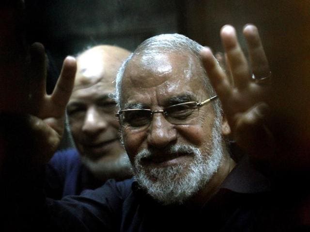 A file picture of Egyptian group Muslim Brotherhood’s leader Mohamed Badie was sentenced to ten years in prison over deadly clashes following the 2013 ouster of Islamist president Mohamed Morsi.(AFP File Photo) A file picture of Egyptian group Muslim Brotherhood’s leader Mohamed Badie was sentenced to ten years in prison over deadly clashes following the 2013 ouster of Islamist president Mohamed Morsi.(AFP File Photo)