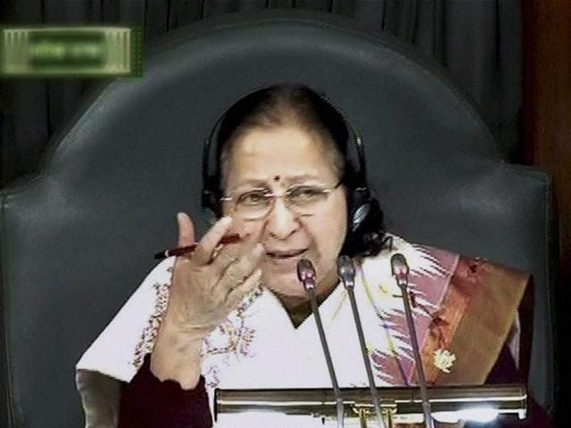 Congress members in the Lok Sabha in New Delhi on Wednesday.(PTI) Congress members in the Lok Sabha in New Delhi on Wednesday.(PTI)