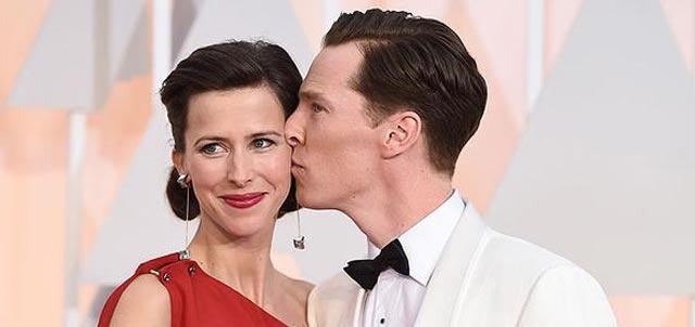 Cumberbatch and Sofie Hunter are the model couple.