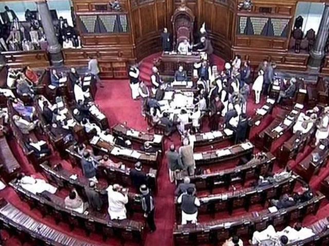Opposition members protest in the Rajya Sabha in New Delhi on Tuesday. The Winter session of Parliament ended on Wednesday, December 23, 2015. (PTI) Opposition members protest in the Rajya Sabha in New Delhi on Tuesday. The Winter session of Parliament ended on Wednesday, December 23, 2015. (PTI)