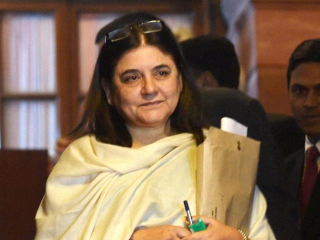 Maneka Gandhi, minister of women and child development coming out of Parliament in New Delhi on Tuesday after Rajya Sabha passed the Juvenile Justice Bill. She has asked the parliamentarians to work with the government to improve juvenile homes across the country.(PTI) Maneka Gandhi, minister of women and child development coming out of Parliament in New Delhi on Tuesday after Rajya Sabha passed the Juvenile Justice Bill. She has asked the parliamentarians to work with the government to improve juvenile homes across the country.(PTI)
