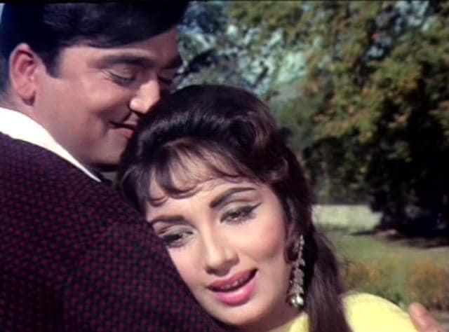 With Sunil Dutt in Waqt. With Sunil Dutt in Waqt.