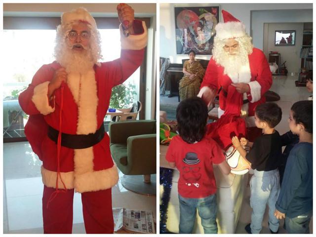 Aamir Khan says ho ho ho as Santa this Christmas. (Facebook)