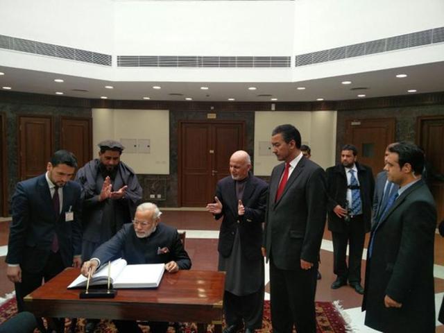 Built by India but nurtured by Afghanistan’s indomitable faith in its future. PM arrives at the Afghan Parliament , tweeted Vikas Swarup