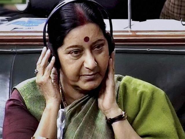 External affairs minister Sushma Swaraj said she was in touch with the Indian nationals.(PTI File Photo) External affairs minister Sushma Swaraj said she was in touch with the Indian nationals.(PTI File Photo)