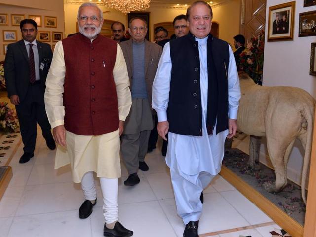 While the Congress attacked PM Modi for his “attempt to grab the headline” by meeting Nawaz Sharif in Lahore, rivals like the CPIM, CPI, National Conference and even Kashmiri separatists welcomed the move. (PTI Photo) While the Congress attacked PM Modi for his “attempt to grab the headline” by meeting Nawaz Sharif in Lahore, rivals like the CPIM, CPI, National Conference and even Kashmiri separatists welcomed the move. (PTI Photo)