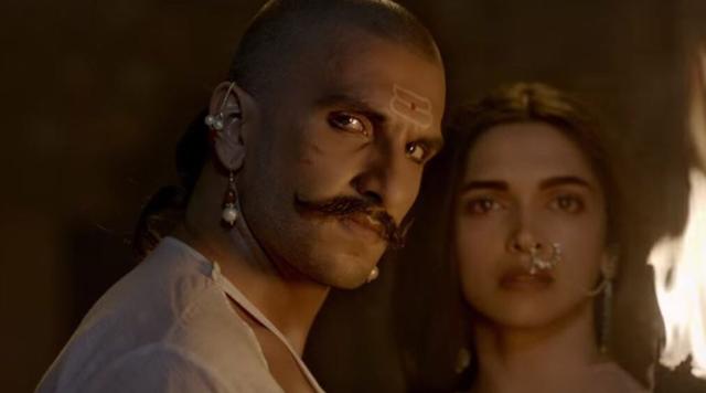 Ranveer Singh and Deepika Padukone in a still from Bajirao Mastani. (SLB films)