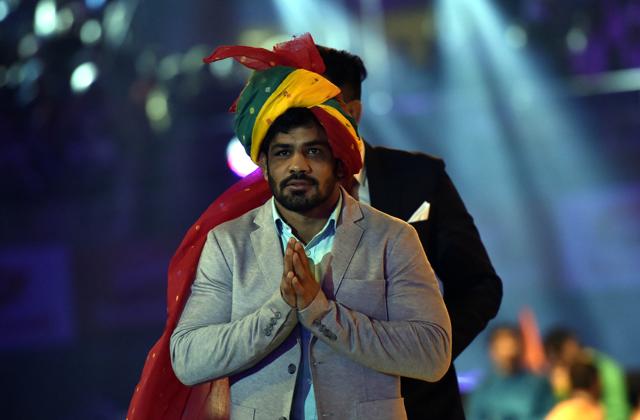 Indian wrestler Sushil Kumar during the final. (Ravi Choudhary/HT Photo) Indian wrestler Sushil Kumar during the final. (Ravi Choudhary/HT Photo)