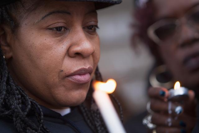 Janet Cooksey the mother of Quintonio LeGrier, attends a vigil for her son. (AFP Photo) Janet Cooksey the mother of Quintonio LeGrier, attends a vigil for her son. (AFP Photo)
