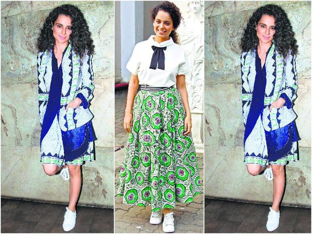 There is no denying that Kangana Ranaut is one of the most stylish actors in the industry. Hence, it comes as no surprise that whatever she sports, becomes a trend. Her love for white sports shoes was quite apparent this year, as she paired them with diverse looks. There is no denying that Kangana Ranaut is one of the most stylish actors in the industry. Hence, it comes as no surprise that whatever she sports, becomes a trend. Her love for white sports shoes was quite apparent this year, as she paired them with diverse looks.