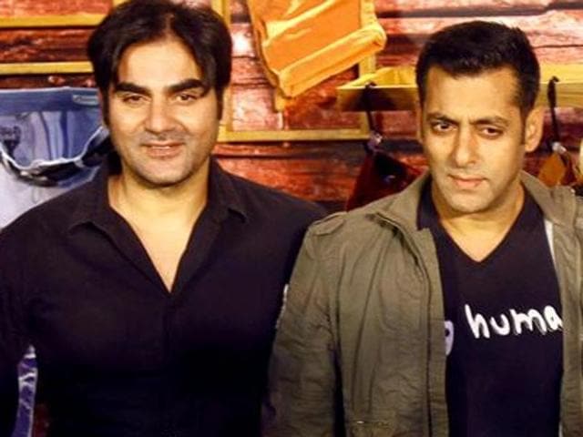 Salman Khan poses with brothers Arbaaz and Sohail during the launch of Being Human flagship store in Mumbai. (AP) Salman Khan poses with brothers Arbaaz and Sohail during the launch of Being Human flagship store in Mumbai. (AP)