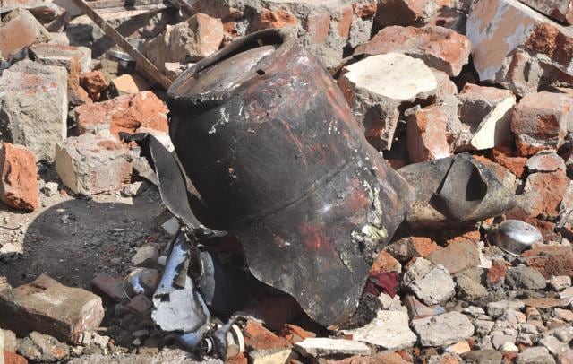 LPG cylinder blast at Himshikha Colony in Pinjore (Sant Arora/HT Photo) LPG cylinder blast at Himshikha Colony in Pinjore (Sant Arora/HT Photo)