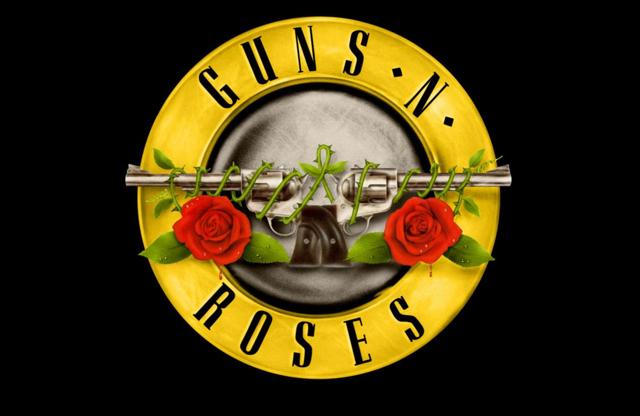 The band’s official website was updated with its original logo of two silver revolvers entwined with roses. (www.gunsnroses.com)