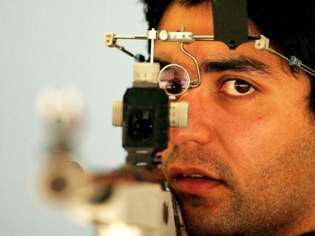 Olympic champion Abhinav Bindra during a felicitation function in Bhopal. (HT Photo) Olympic champion Abhinav Bindra during a felicitation function in Bhopal. (HT Photo)