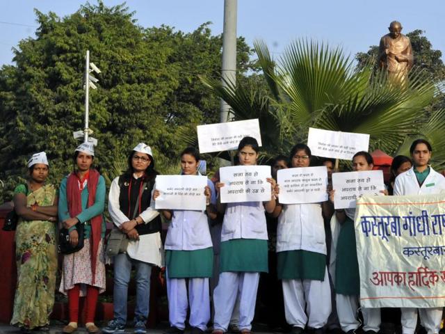 Members of various non-governmental organisations protest against release of the juvenile accused in Nirbhaya rape case, in Indore. (Arun Mondhe/HT file photo) Members of various non-governmental organisations protest against release of the juvenile accused in Nirbhaya rape case, in Indore. (Arun Mondhe/HT file photo)