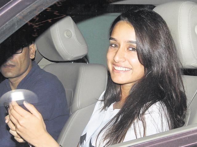 Our lenses captured Sharddha Kapoor on an outing in Juhu, Mumbai. (Photo: Yogen Shah/HT) 