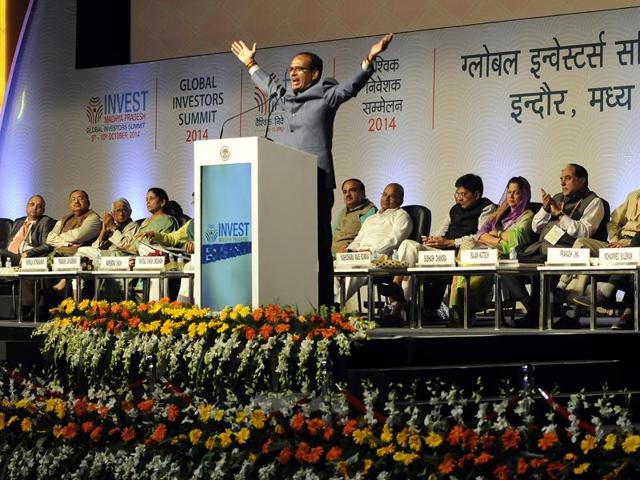 Chief minister Shivraj Singh Chouhan with Prime Minister Narendra Modi at the Global Investors Summit-2014.(Arun Mondhe/HT file) Chief minister Shivraj Singh Chouhan with Prime Minister Narendra Modi at the Global Investors Summit-2014.(Arun Mondhe/HT file)