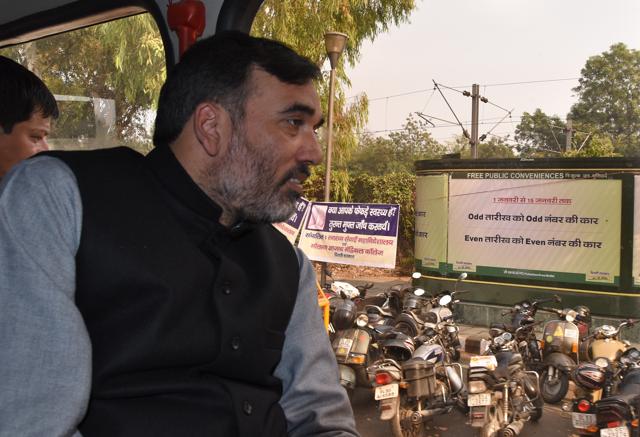 Delhi transport minister Gopal Rai travels in a DTC bus on Friday. (Sushil Kumar/HT Photo) Delhi transport minister Gopal Rai travels in a DTC bus on Friday. (Sushil Kumar/HT Photo)