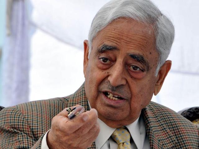Jammu and Kashmir chief minister Mufti Mohammad Sayeed (HT File Photo) Jammu and Kashmir chief minister Mufti Mohammad Sayeed (HT File Photo)