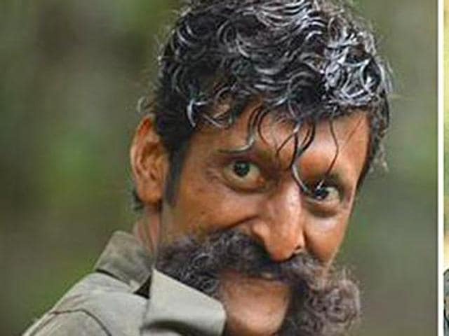 Sandeep Bharadwaj, who plays Veerappan, the dreaded Sandalwood smuggler in Ram Gopal Varma’s film Killing Veerappan, shares an uncanny resemblance with the bandit.(Twitter) Sandeep Bharadwaj, who plays Veerappan, the dreaded Sandalwood smuggler in Ram Gopal Varma’s film Killing Veerappan, shares an uncanny resemblance with the bandit.(Twitter)