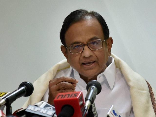 Former finance minister and senior Congress leader P Chidambaram addressing a press conference in New Delhi. (PTI Photo) Former finance minister and senior Congress leader P Chidambaram addressing a press conference in New Delhi. (PTI Photo)