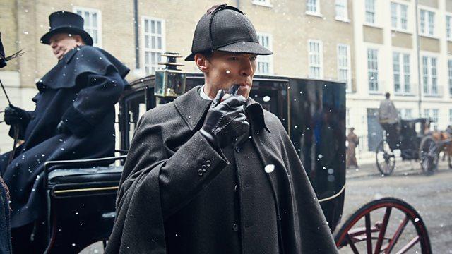 Benedict in a still from Sherlock. Benedict in a still from Sherlock.
