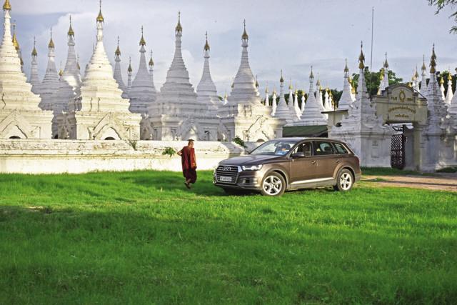 The last leg: Mandalay in Myanmar is an easygoing city with plenty of whitewashed chortens and gilded stupas. Monks, like the one here at Sandamuni Pagoda (above), glide about serenely.