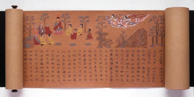 Eighth century picture scroll ‘E-ingakyo’. (Saumya Khandelwal / HT & The Japan Foundation) Eighth century picture scroll ‘E-ingakyo’. (Saumya Khandelwal / HT & The Japan Foundation)