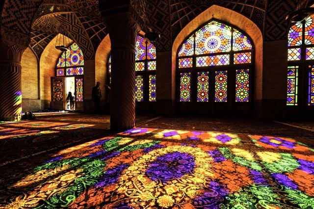 Nasir ol Molk Mosque is a traditional mosque in Shiraz, Iran. It is known in Persian as Masjed-e Naseer ol Molk and was built in 1876 and was finished in 1888. (Shutterstock)