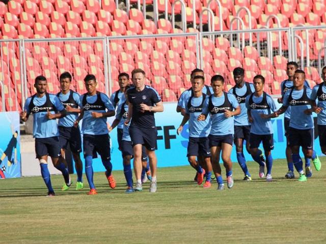 Indian skipper Sunil Chhetri with coach Stephen Constantine during a practice session in Thiruvananthapuram on Saturday. (PTI) Indian skipper Sunil Chhetri with coach Stephen Constantine during a practice session in Thiruvananthapuram on Saturday. (PTI)