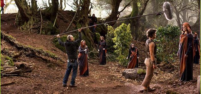 The cast and crew of Merlin shooting in Puzzlewood. (puzzlewood.net) The cast and crew of Merlin shooting in Puzzlewood. (puzzlewood.net)