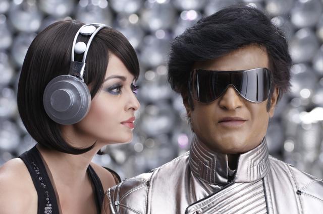 Aishwarya Rai Bachchan and Rajinikanth in a still from Enthiran. (YouTube) Aishwarya Rai Bachchan and Rajinikanth in a still from Enthiran. (YouTube)