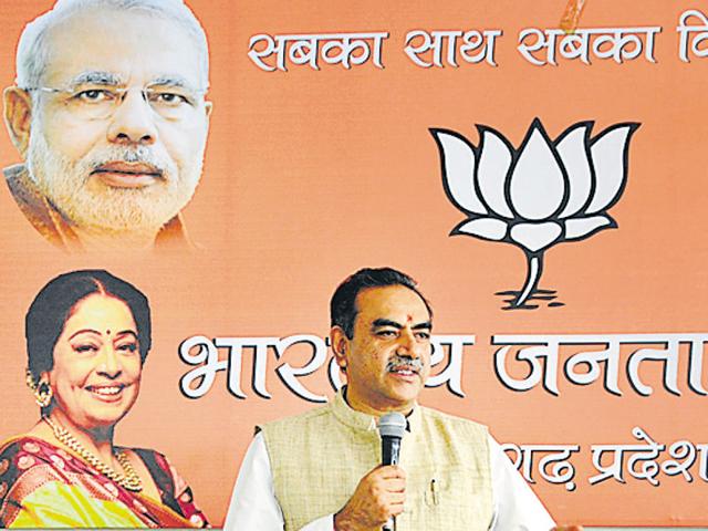 Chandigarh BJP chief Sanjay Tandon was present at the BJP office while the name of the candidates for the post of mayor and senior deputy mayor were declared. (HT file photo) Chandigarh BJP chief Sanjay Tandon was present at the BJP office while the name of the candidates for the post of mayor and senior deputy mayor were declared. (HT file photo)