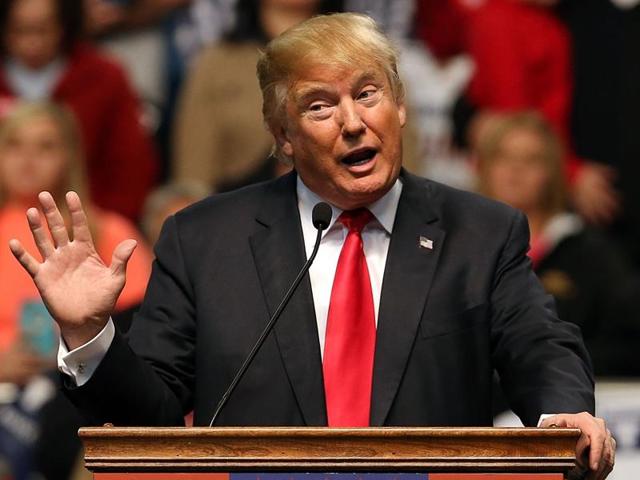 Republican presidential frontrunner Donald Trump speaks at the Mississippi Coast Coliseum in Biloxi, Mississippi on Saturday. He said that escalating tensions between Iran and Saudi Arabia were signs that the Islamic Republic wanted to take over the long time US ally in the Middle East. (AFP) Republican presidential frontrunner Donald Trump speaks at the Mississippi Coast Coliseum in Biloxi, Mississippi on Saturday. He said that escalating tensions between Iran and Saudi Arabia were signs that the Islamic Republic wanted to take over the long time US ally in the Middle East. (AFP)