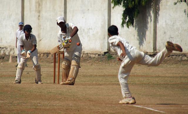 Pranav Dhanawade locks on to the ball during his knock of 1,009 not out in the Bhandari Cup Inter-School tournament. (AFP) Pranav Dhanawade locks on to the ball during his knock of 1,009 not out in the Bhandari Cup Inter-School tournament. (AFP)