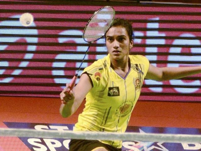 PV Sindhu of Chennai Smashers in action against PC Thulasi of Delhi Acers during Premier Badminton League ( PBL). (PTI Photo) PV Sindhu of Chennai Smashers in action against PC Thulasi of Delhi Acers during Premier Badminton League ( PBL). (PTI Photo)