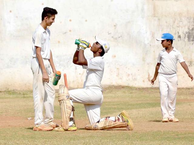 Pranav Dhanawade during his historic innings of 1009 not out. (HT Photo) Pranav Dhanawade during his historic innings of 1009 not out. (HT Photo)
