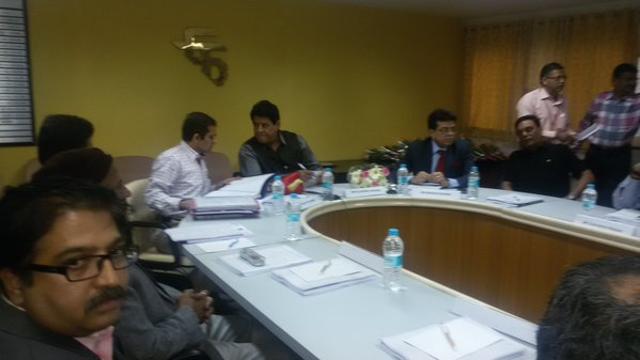Gajendra Chauhan attends first meeting of FTII society after taking charge as chairman. The FTII society has nominated R Hirani, B.P.Singh, Satish Shah, Pranjal Saikia, Narendra Pathak and Bhawna Somaiyya to the Governing Council (HT Photo) Gajendra Chauhan attends first meeting of FTII society after taking charge as chairman. The FTII society has nominated R Hirani, B.P.Singh, Satish Shah, Pranjal Saikia, Narendra Pathak and Bhawna Somaiyya to the Governing Council (HT Photo)