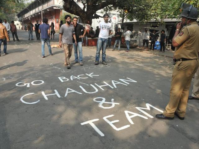 Deccan area police had served notices to 17 students warning them of strict action if they created any law and order issue. (HT photo)