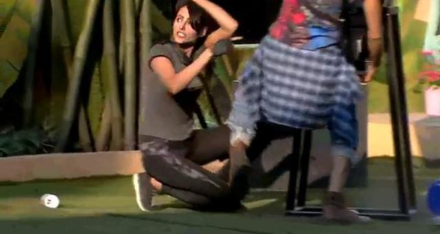When Rishabh’s leg hit Mandana, she accused him of kicking her deliberately. (Colors) When Rishabh’s leg hit Mandana, she accused him of kicking her deliberately. (Colors)