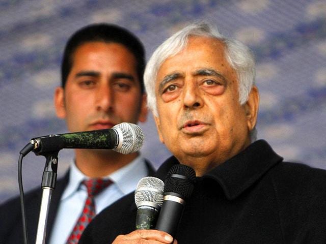 J-K chief minister Mufti Mohammad Sayeed. Sayeed passed away at Delhi AIIMS on Thursday morning.(HT File Photo)