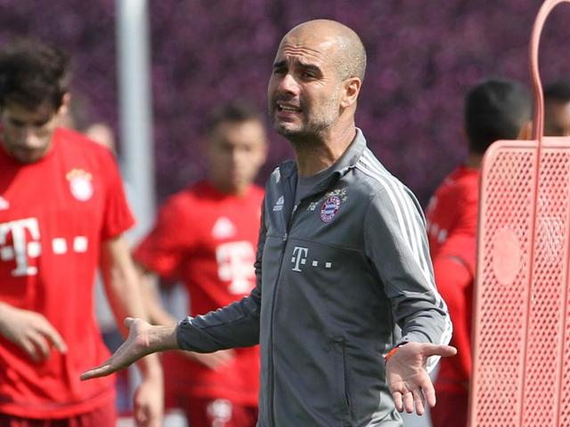 Head coach of German First division football club Bayern Munich Pep Guardiola attends a training session in Munich. (AFP Photo) Head coach of German First division football club Bayern Munich Pep Guardiola attends a training session in Munich. (AFP Photo)